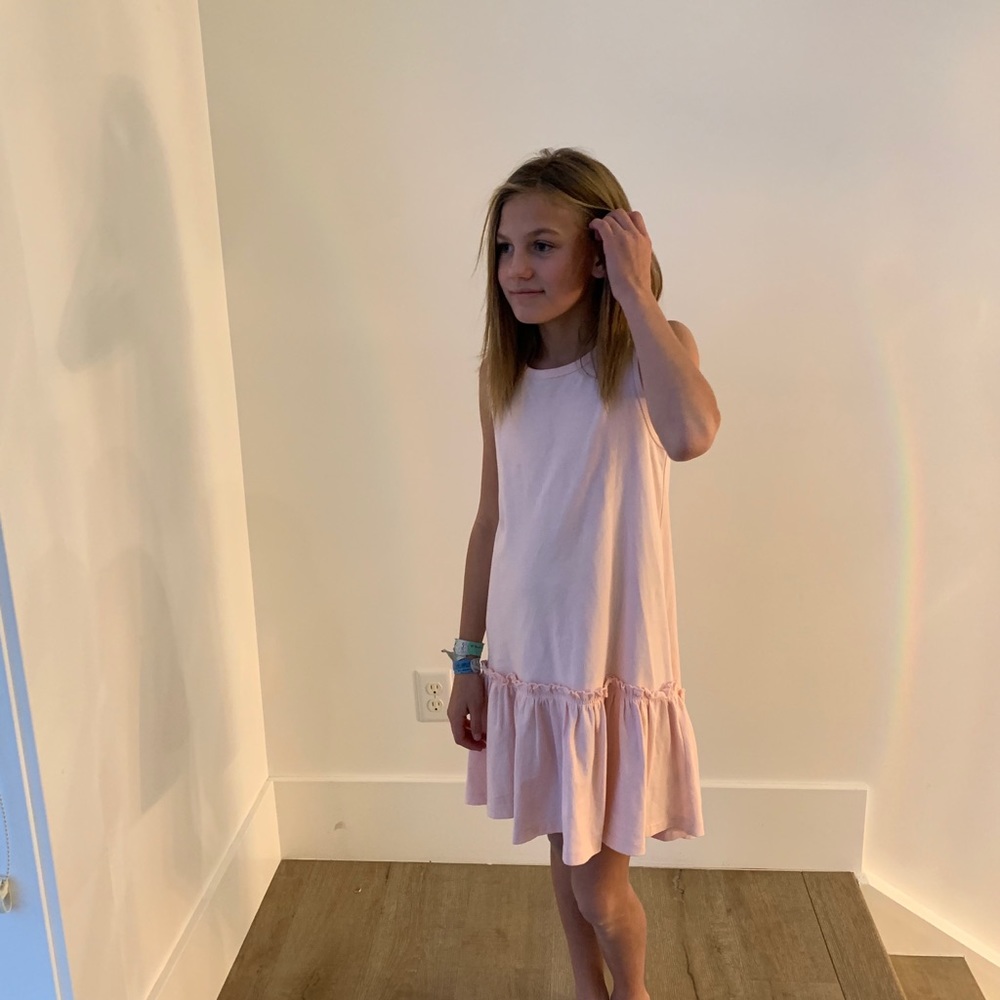 J crew kids pink tank top dress